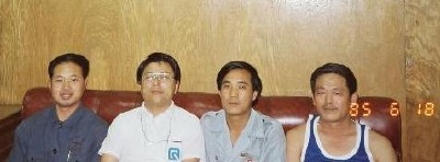 鞍鋼のコンピュータ技術者と通訳の李さん
