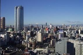 六本木の本社ビル１９階法務の窓からの風景
